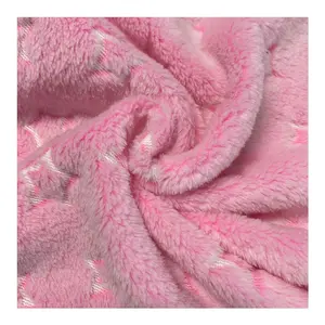 making pajama 100% polyester coral fleece luminous glow in the dark fabric for hoodies blankets garment