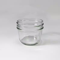 Toples kaca bening kualitas tinggi langsung dari pabrik 100ml 150ml 200ml wadah saus dengan tutup untuk Jam madu langsung dari produsen