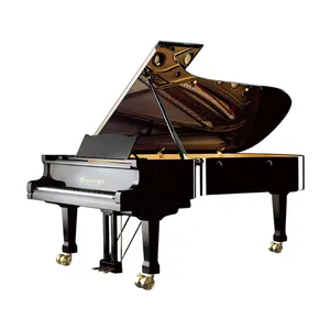 实木机械声学大钢琴黑色纯羊毛毡和实心桃锤黑色/白色Korg Pa机械500