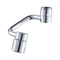 Aérateur de robinet rotatif, extension universelle en forme de U, accessoire de robinet multifonctionnel anti-éclaboussures