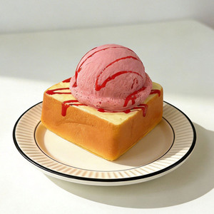 Juguete Blandito de Silicona con Forma de Pan Tostado y Helado, de Recuperación Lenta, Antiestrés, Novedad - Product Image 3