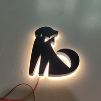 Lettres rétroéclairées LED personnalisées, logo 3D découpé au laser, métal, acier inoxydable, signalétique dorée, lettres dorées, lettres rétroéclairées LED