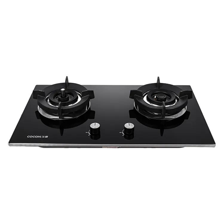 Home Use Kitchen Appliances Built In Gas Hob Blue Flame Gas Stove With 2 Burner