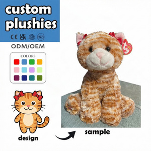 Peluche personalizzati con MOQ basso, bambole a forma di animali, alce con vestito <span class=keywords><strong>da</strong></span> Babbo Natale, regali a tema natalizio, <span class=keywords><strong>marionette</strong></span> <span class=keywords><strong>da</strong></span> dito, peluche personalizzati a forma di gatto con stampa su borsa - Product Image 2