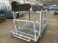 Chariot de transfert robuste et réglable pour pièces automobiles, capacité personnalisable, avec logo, étagère de rangement métallique pour la fabrication