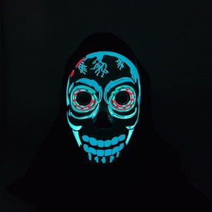 Ánh Sáng Mặt Nạ Phát Sáng Đáng Sợ Cosplay Masquerade Trang Phục Glow <span class=keywords><strong>LED</strong></span> 3D Mặt Nạ Cho Halloween Đảng Tổ Chức Sự Kiện - Product Image 3