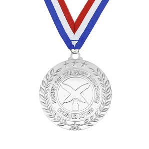 Medalla Conmemorativa de la Asociación Académica de la Sociedad Escolar, Diseño en Relieve de Espigas de Trigo y Estrellas, Grabado de Logotipo, Metal Duradero - Product Image 2