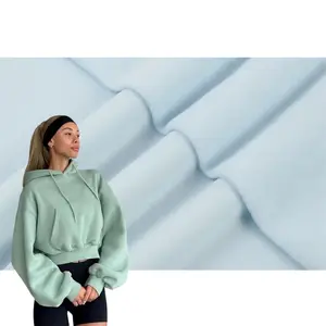 ZM001 Fleece Fabric Manufacturer 100% Polyester 160 Gsm Sweat Shirt Fluffy Warm Hoodies Fabrics