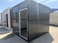 Rumah Kontainer Prefabrikasi Mobile, Kabin Modular Pintu Geser Kaca Besar untuk Ruang Resepsi