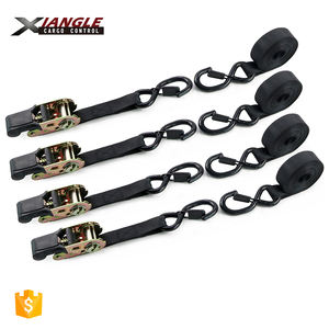 1นิ้วสีดำที่กำหนดเองวงล้อผูกลงสาย4แพ็คพร้อมตะขอ S - Product Image 2