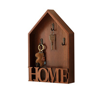 Boîte de rangement murale vintage en bois, porte-clés, boîte de rangement pour courrier, petit étagère de rangement, artisanat en bois