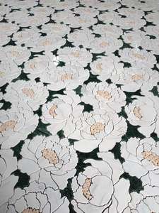 Роскошная мозаичная плитка из мрамора с дизайном «Цветы пиона» для стен, выполненная методом гидроабразивной резки - Product Image 5