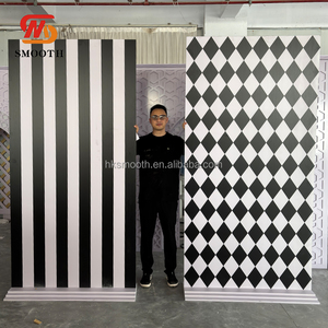 Fondo Acrílico con Diseño a Cuadros en Blanco y Negro, Nuevo Diseño Elegante, para Decoración de Escenarios de Boda, Eventos y Fiestas - Product Image 4
