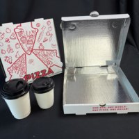 SP5243 Scatole per Pizza Ecologiche Personalizzate con Logo, Opache e Goffrate, in Cartone Kraft Antigrasso di Grado Alimentare, Varie Misure, Fornitore Diretto