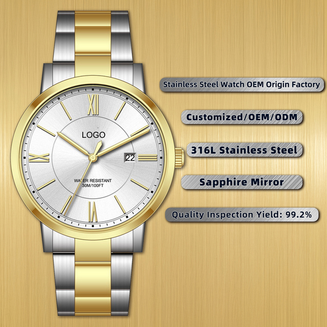 Customizable Luxury Quartz Watch Miyota Japanese Movement High Quality Case Pointer Dial Display Sport Business Wholesale Watch