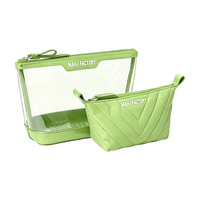 Sac de maquillage haute transparence en PVC structuré, sac de toilette pour parfums, sac de transport pour les voyages