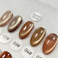 Vernis à ongles gel UV liquide longue tenue HEMA TPO Free Jelly Brown Brownie Cat Eye French, non toxique, pour manucure et nail art, avec logo