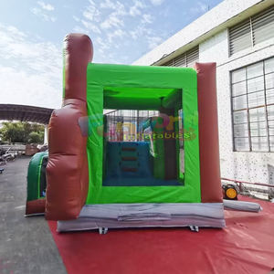 Tobogán inflable de jungla para fiestas infantiles al aire libre y castillo inflable comercial con zona de saltos. - Product Image 4