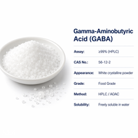 LCHBIO Acide Gamma-Aminobutyrique (GABA) en vrac 99% en poudre, procédé de fermentation authentique, qualité alimentaire, haute pureté, qualité constante