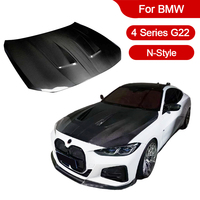 Capot avant en fibre de carbone sèche personnalisé style N pour BMW Série 4 G22 M440i G26, amélioration du capot moteur et des ailes en fibre de carbone
