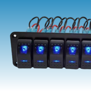 Yuhe YH-DH8-QA 7 Gang LED Toggle Panel with <b>USB</b> Slot Digital Voltage Display Waterproof Rocker <b>Switch</b> - Product Image 4