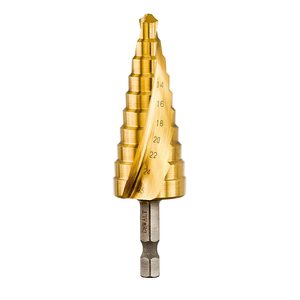 Broca escalonada DeWalt de 14-25 mm con vástago hexagonal métrico para perforación de acero y metal - Product Image 1