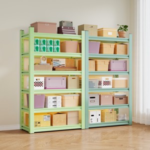 כבד-חובה מתכווננת 5-שכבתית פלדה שחורה מדפים מערכת מדפים עמיד מוסך & מתלה מתכת - Product Image 6