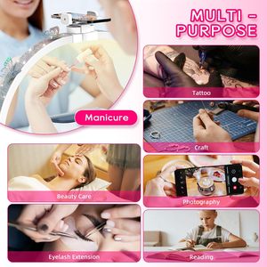 Portable et pliable 180. Lampe UV Diamant Irisé Ultra-Lumineuse pour Ongles, Lampe de Bureau Demi-Lune avec Support Téléphone - Product Image 6
