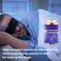 Gummies de mélatonine en marque blanche 5mg 10mg sans sucre pour le sommeil, formule et emballage personnalisés, fabricant OEM