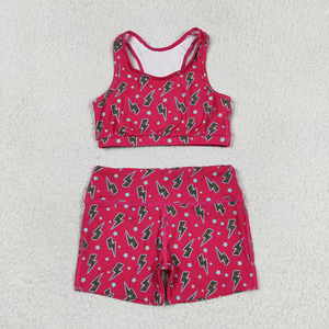 Conjunto de Ropa de Yoga sin Mangas para Niñas, Chaleco con Estampado de Cactus y Leopardo, Ropa de Yoga para Niñas, Conjuntos de Ropa de Verano para Natación - Product Image 3