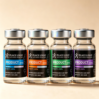 Etiquetas Personalizadas para Viales de Péptidos, Resistentes al Agua, Mate, Adhesivas, Resistentes al Calor, Impresión a Color HD, Protección UV, 3ml/5ml/10ml
