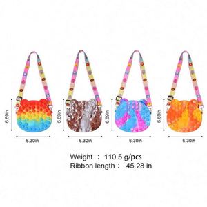 Children's <b>Cute</b> Mini Rainbow Tie Dye Zip Keychain Avocado Coin <b>Purse</b> Silicon Scented Pop Coin <b>Purse</b>-Novelty & Gag Toys - Product Image 6