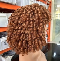 Vente en gros de cheveux vierges brésiliens de qualité 10A 16 pouces 250% de densité supérieure Fummi #350 perruque de machine de couleur noire