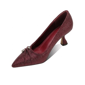 Escarpins à bout pointu ornés <span class=keywords><strong>de</strong></span> strass et <span class=keywords><strong>de</strong></span> paillettes personnalisés, talon fin incurvé <span class=keywords><strong>de</strong></span> 7,5 cm, confortables, tendance, pour le bureau et la <span class=keywords><strong>danse</strong></span> - Product Image 5