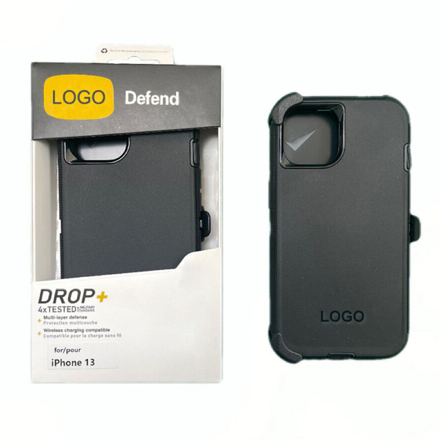 Original Quality Multi-layer Heavy Duty 3 in 1 Rugged Shockproof With Belt Clip Defender Case with Logo for iPhone 17 Pro Max