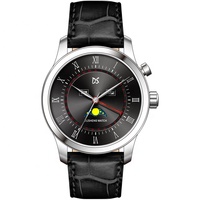 Montre de luxe à quartz avec logo personnalisé pour hommes, marque japonaise avec phase de lune, vente en gros,