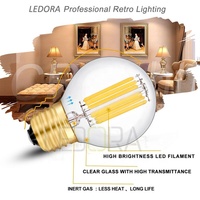 Ampoule à filament LED, garantie 2 ans, 2W 4W P45 G45, basse tension DC 3V 12V 24V, verre, 90 LED, lumières fluorescentes, tête de parapluie, dentelle