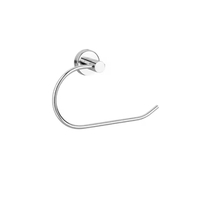 Petit porte-serviette rond moderne en acier inoxydable chromé, écologique, facile à installer, avec garantie de 2 ans, vente directe, utilisation en salle de bain - Product Image 2