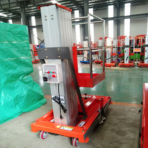 AC DC Electric Hydraulic Double Mast Aluminum Alloy <b>Ladders</b> Lift Table Aerial <b>Work</b> <b>Platform</b> Man Lift - Product Image 4