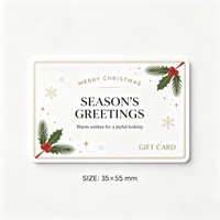 Cartes cadeaux de Noël personnalisées de luxe - Cartes de vœux de Noël en papier gaufré et estampé à chaud pour emballages de détail haut de gamme