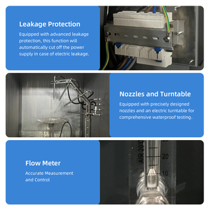 Chambre de <span class=keywords><strong>test</strong></span> de pluie en acier inoxydable étanche IPX9K avec angle de pulvérisation réglable, haute précision, garantie 1 an pour les tests d'essai de résistance à la pluie - Product Image 4