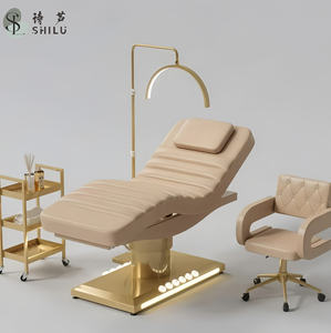 ShiLu Salón de Belleza Esteticista Muebles Base Curva Cama Facial Cosmética Eléctrica Cama de Pestañas Spa de Lujo Mesa de Masaje Cama de Pestañas - Product Image 1