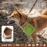 Bol pliable carré en silicone de qualité alimentaire pour animaux de compagnie, essentiel pour les voyages en plein air, bol pliable pour animaux de compagnie