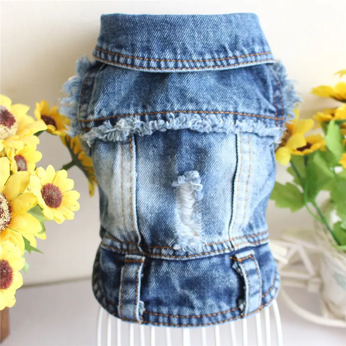 Fashion Subbian Dog Denim Jacket Pet Jean Vest