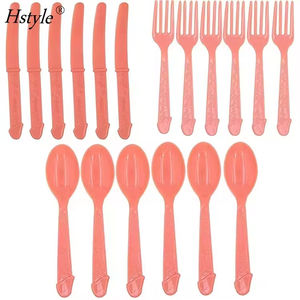 Vajilla Hstyle novia pene ducha gallina noche Willy pene novedad cuchillos desnudos/tenedores/cucharas para <span class=keywords><strong>Bar</strong></span> despedida de soltera suministros - Product Image 1