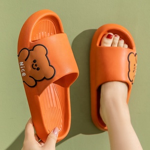 2023 Light Weight Anti-slip Women Flat <strong>Cheap</strong> <strong>Sandals</strong> Soft Thick Sole House Slides Pure Color Indoor Eva Slippers - Product Image 1