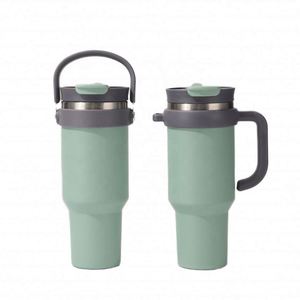 Offre Spéciale – Gobelet Isotherme Portable en Acier Inoxydable de 40 oz avec Poignée – Grande Capacité pour Voyage et Camping - Product Image 3