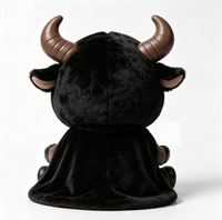 Figurine Magique du Zodiaque Taureau Personnalisée OEM en PVC et ABS avec Cape en Peluche Douce et Moelleuse, Jouet d'Art de Collection Constellation en Boîte Mystère