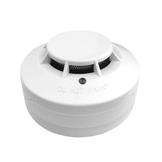 Factory-Supplied 12V Wired ABS Plastic Photoelectric Smoke Detector 85 DB Fire Alarm System Conventional Style 100-200m Auto