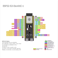 Module de carte de développement ESP32-S3-DevKitC-1 avec module ESP32-S3-WROOM-1-N16R8